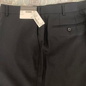 Men’s wool navy dress slacks unhemmed